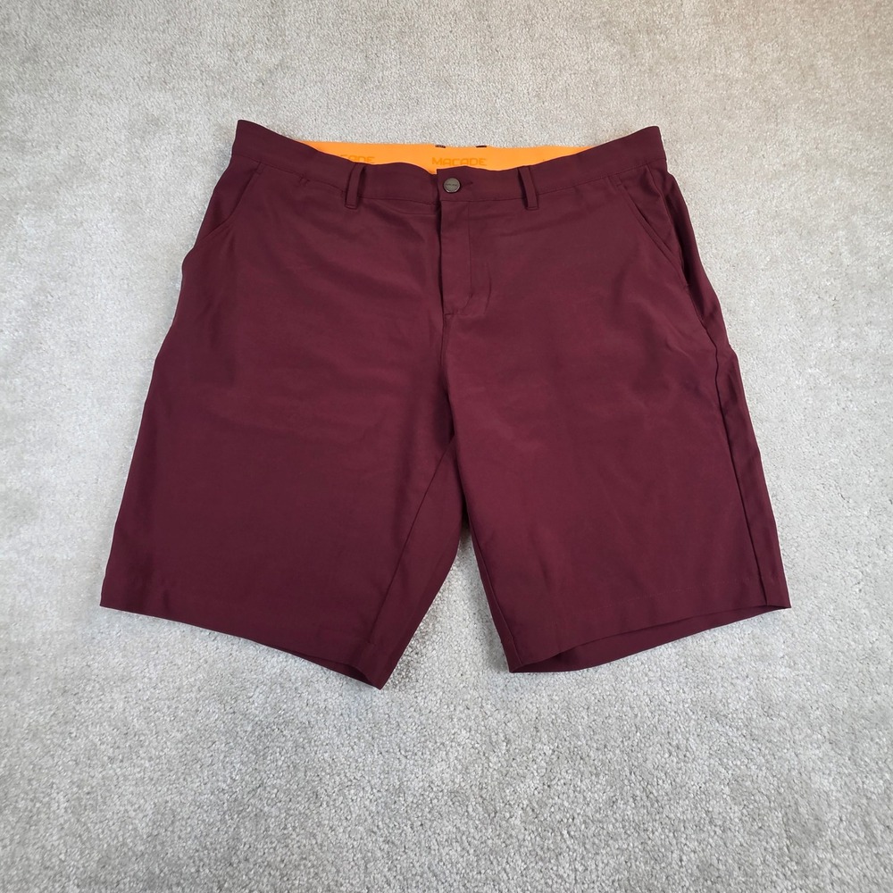 Macade Golf Mens Performance Shorts Burgundy Size 38x10